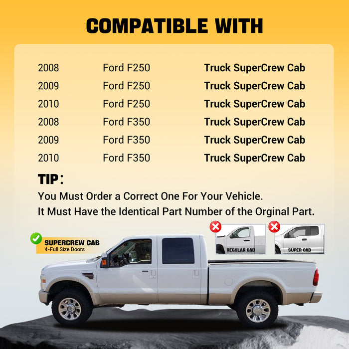 Trucktok 2008-2010 Ford F250 F350 Super CrewCab All-Weather TPE Floor Mats