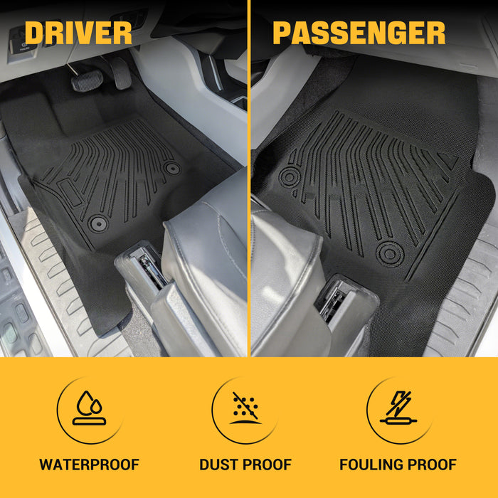 Trucktok 2017-2025 Ford F250 F350 F450 SuperCrew Cab All-Weather TPE Floor Mats