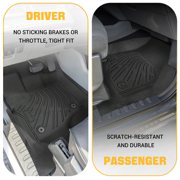Trucktok 2017-2025 Ford F250 F350 F450 SuperCrew Cab All-Weather TPE Floor Mats