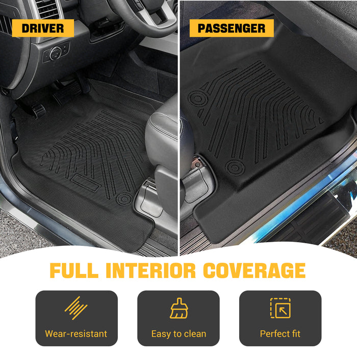 Trucktok 2007-2013 Silverado Sierra 1500 2500 Extend Cab All-Weather TPE Floor Mats