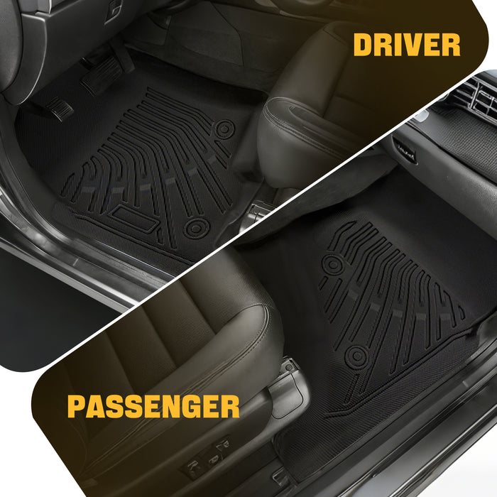 Trucktok Silverado Sierra 2007-2013 1500 & 2007-2014 2500HD 3500HD Crew Cab All-Weather TPE Floor Mats