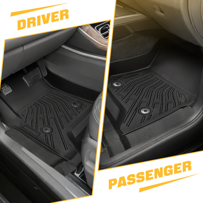 Trucktok Silverado Sierra 2014-2018 1500 & 2015-2019 2500HD 3500HD Crew Cab All-Weather TPE Floor Mats