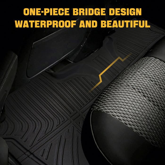 Trucktok Silverado Sierra 2019-2025 1500 & 2020-2025 2500HD 3500HD Crew Cab All-Weather TPE Floor Mats