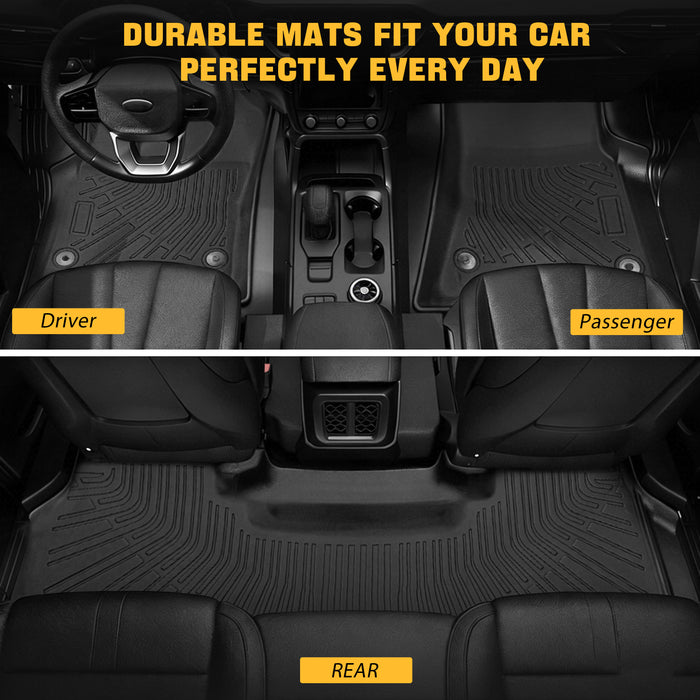 Trucktok 2025-2026 Dodge Ram 1500 Quad Cab All-Weather TPE Floor Mats