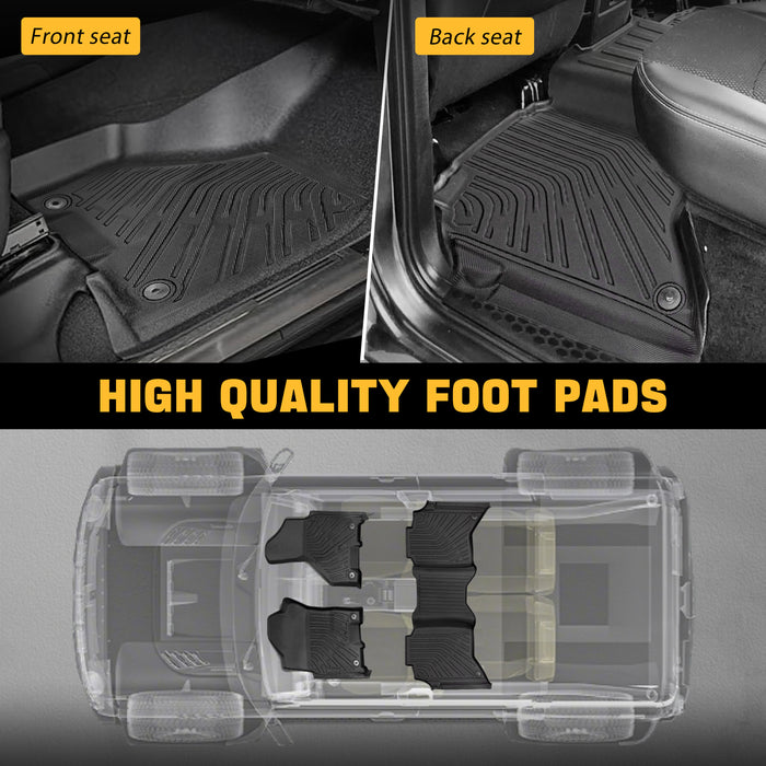 Trucktok 2019-2025 Dodge Ram 2500 3500 Crew Cab All-Weather Floor Mats