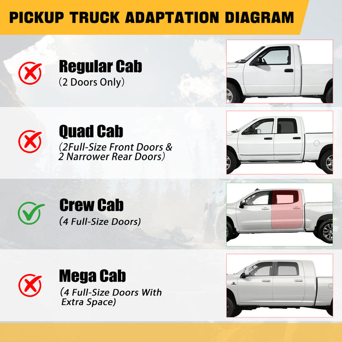 Trucktok 2019-2025 Dodge Ram 2500 3500 Crew Cab All-Weather Floor Mats