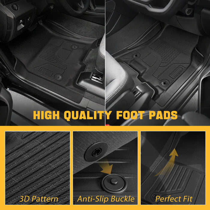 Trucktok 2019-2024 Dodge Ram 1500 New Body Crew Cab with Storage Box All-Weather Floor Mats