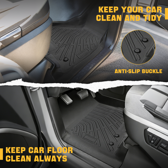 Trucktok 2010-2018 Dodge Ram 2500 3500 Mega Cab All-Weather TPE Floor Mats