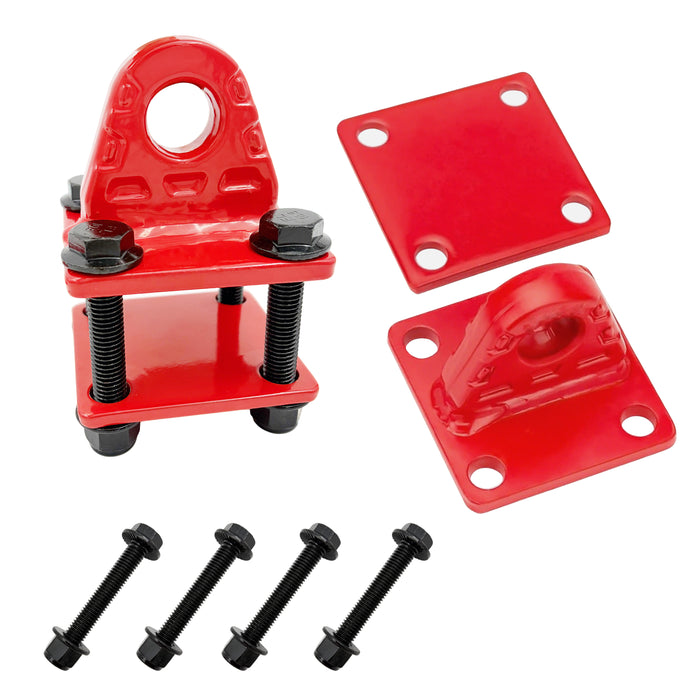 Trucktok 2Pcs Shackle Mounts 42,000 lbs Break Strength with Backer Plates