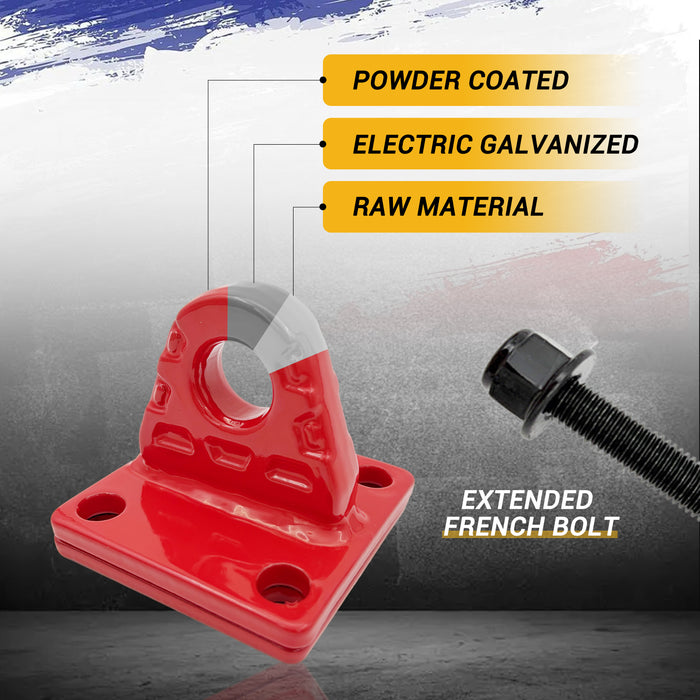 Trucktok 2Pcs Shackle Mounts 42,000 lbs Break Strength with Backer Plates