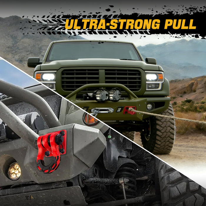 Trucktok 2Pcs Shackle Mounts 42,000 lbs Break Strength with Backer Plates