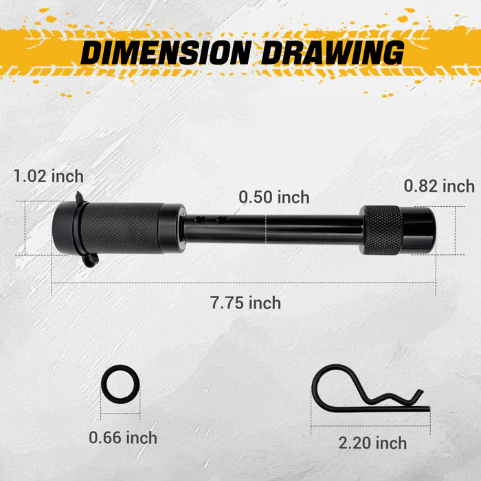 Trucktok 5/8" Hitch Lock Anti-Theft Trailer Lock with Rattle-Free O-Rings