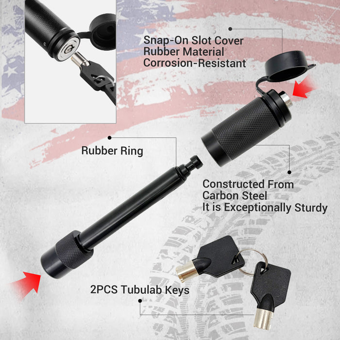 Trucktok 5/8" Hitch Lock Anti-Theft Trailer Lock with Rattle-Free O-Rings