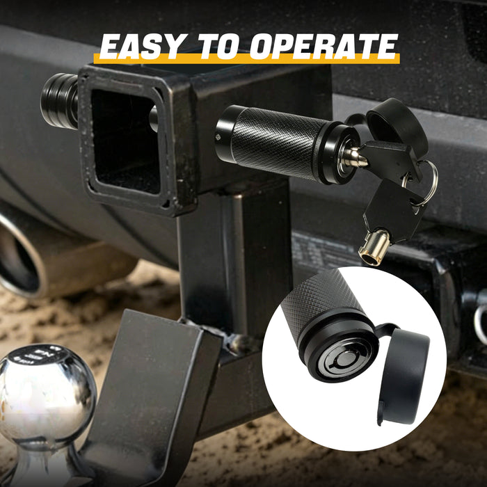 Trucktok 5/8" Hitch Lock Anti-Theft Trailer Lock with Rattle-Free O-Rings