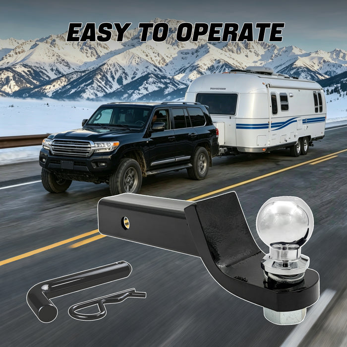 Trucktok 2" Receiver Hitch Ball Mount with 6,000 lbs GTW & Hitch Pin