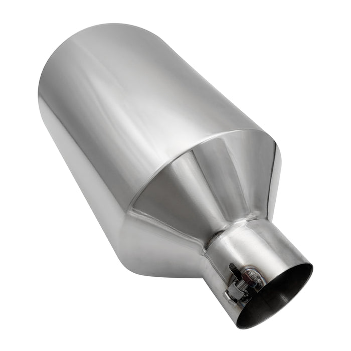 Trucktok 4" Inlet 10" Outlet 18" Overall Length Stainless Steel Bolt On Exhaust Tailpipe Tip