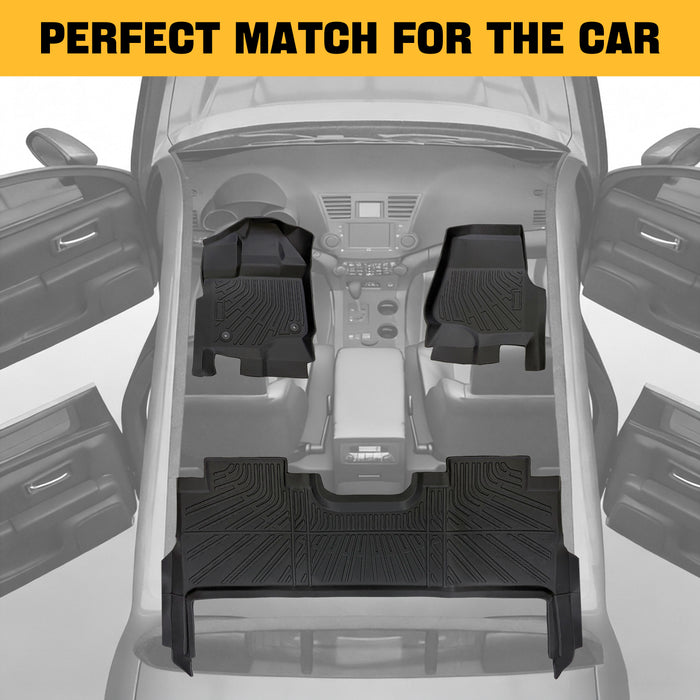 Trucktok 2015-2025 Ford F150 / F-150 Lightning SuperCrew Cab With Seat Storage All-Weather TPE Floor Mats