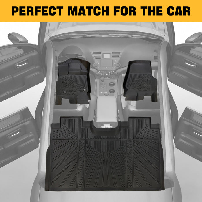 Trucktok 2015-2025 Ford F150 / F-150 Lightning SuperCrew Cab Without Seat Storage All-Weather TPE Floor Mats