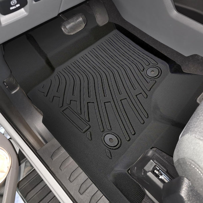 Trucktok 2015-2025 Ford F150 / F-150 Lightning SuperCrew Cab With Seat Storage All-Weather TPE Floor Mats