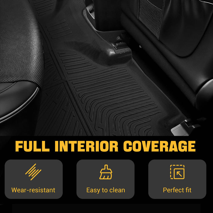 Trucktok 2019-2025 Silverado Sierra 1500 New Double Cab All-Weather TPE Floor Mats