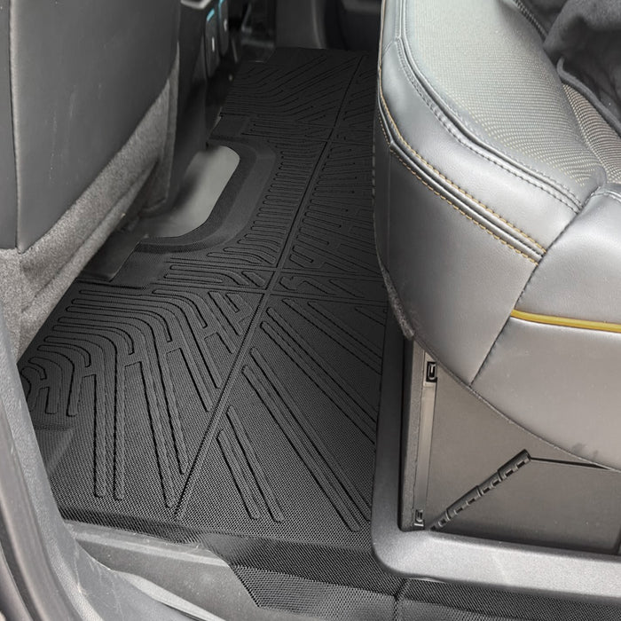 Trucktok 2015-2025 Ford F150 / F-150 Lightning SuperCrew Cab With Seat Storage All-Weather TPE Floor Mats
