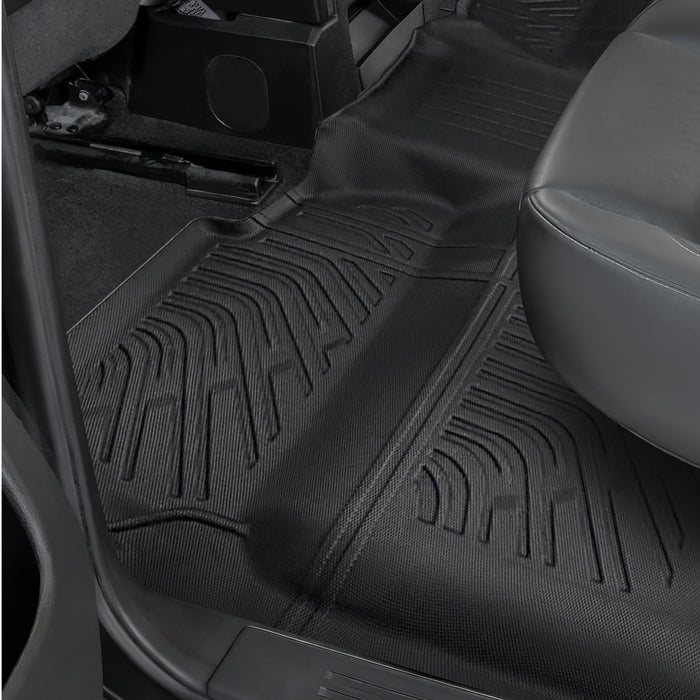 Trucktok Silverado Sierra 2014-2018 1500 & 2015-2019 2500HD 3500HD Crew Cab All-Weather TPE Floor Mats