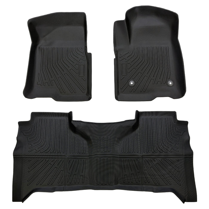 Trucktok 2019-2025 Silverado Sierra 1500 New Double Cab All-Weather TPE Floor Mats