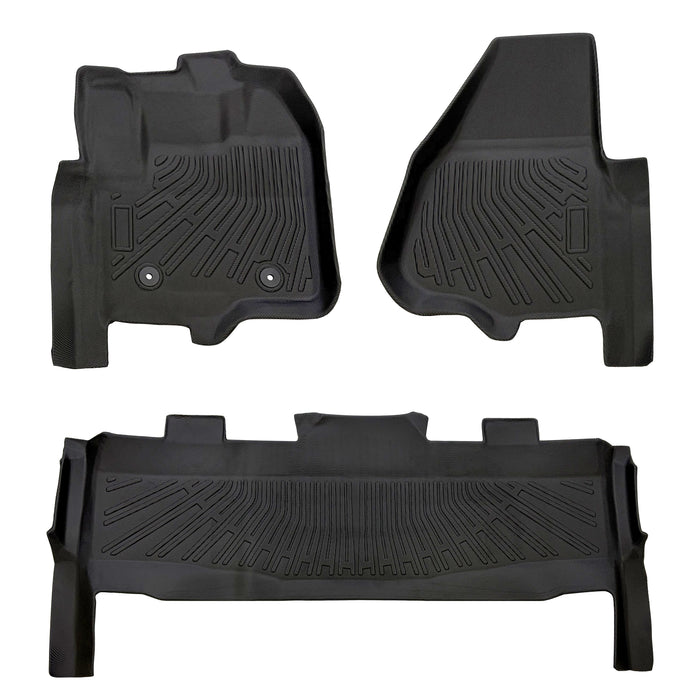 Trucktok 2012-2016 Ford F250 F350 F450 SuperCrew Cab All-Weather TPE Floor Mats