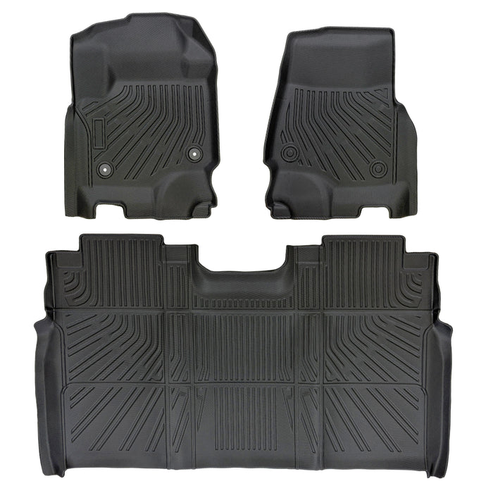 Trucktok 2017-2025 Ford F250 F350 F450 SuperCrew Cab All-Weather TPE Floor Mats