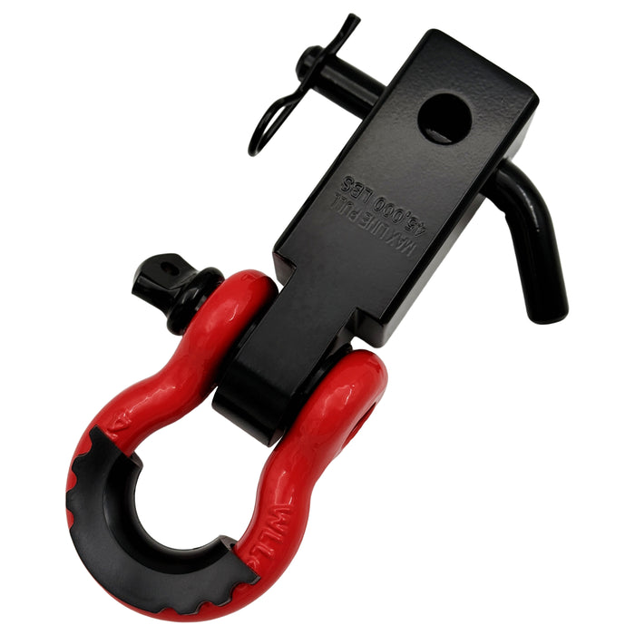 Trucktok 2" Receiver Heavy Duty Shackle Trailer Hitch with 5/8" Hitch Pin  3/4" D Ring Shackle 38,500 Lbs Break Strength