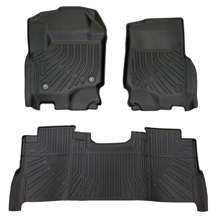 Trucktok 2017-2025 Ford F250 F350 F450 SuperCrew Cab All-Weather TPE Floor Mats