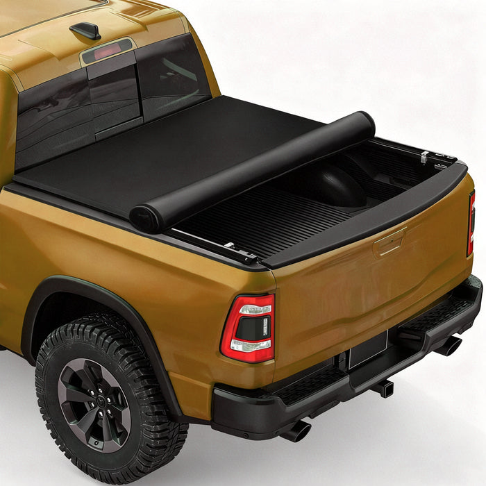 Trucktok 2007-2026 Chevy Silverado Sierra 5.8FT, 6.5FT, 6.9FT, 8FT Soft Roll Up Tonneau Cover Bed