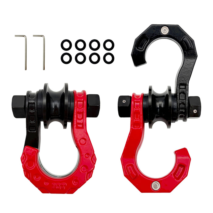 Trucktok 3/4" D-Ring Shackle 52,000 lbs Break Strength Recovery Pulley (1 Pair )