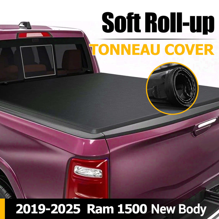 Trucktok 2019-2025 Dodge Ram 1500 New Body 6.4FT Soft Roll-Up Tonneau Cover Bed