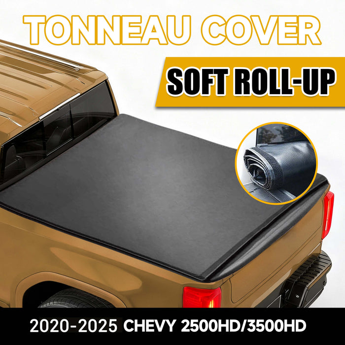 Trucktok 2020-2025 Chevy Silverado Sierra 6.9FT Soft Roll Up Tonneau Cover Bed
