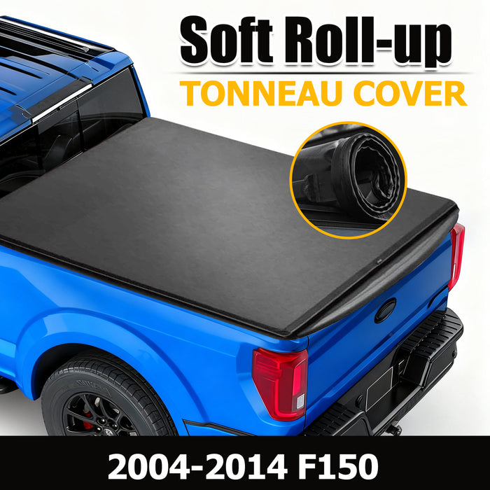 Trucktok 2004-2014 Ford F150 6.5FT Soft Roll Up Tonneau Cover Truck Bed