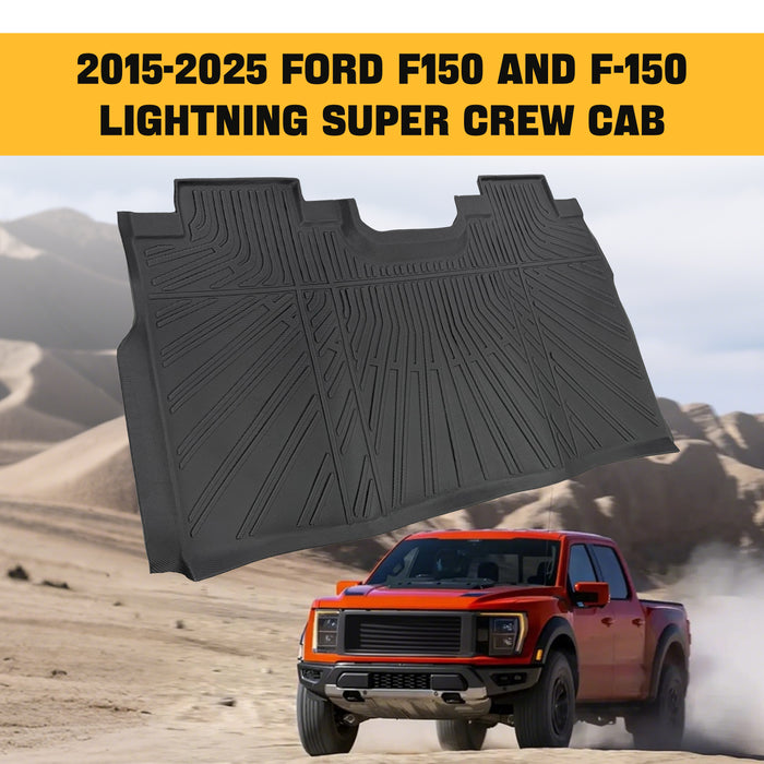 Trucktok 2015-2025 Ford F150 / F-150 Lightning SuperCrew Cab Without Seat Storage All-Weather TPE Floor Mats