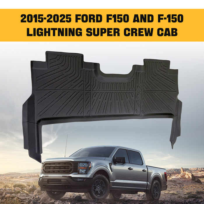 Trucktok 2015-2025 Ford F150 / F-150 Lightning SuperCrew Cab With Seat Storage All-Weather TPE Floor Mats