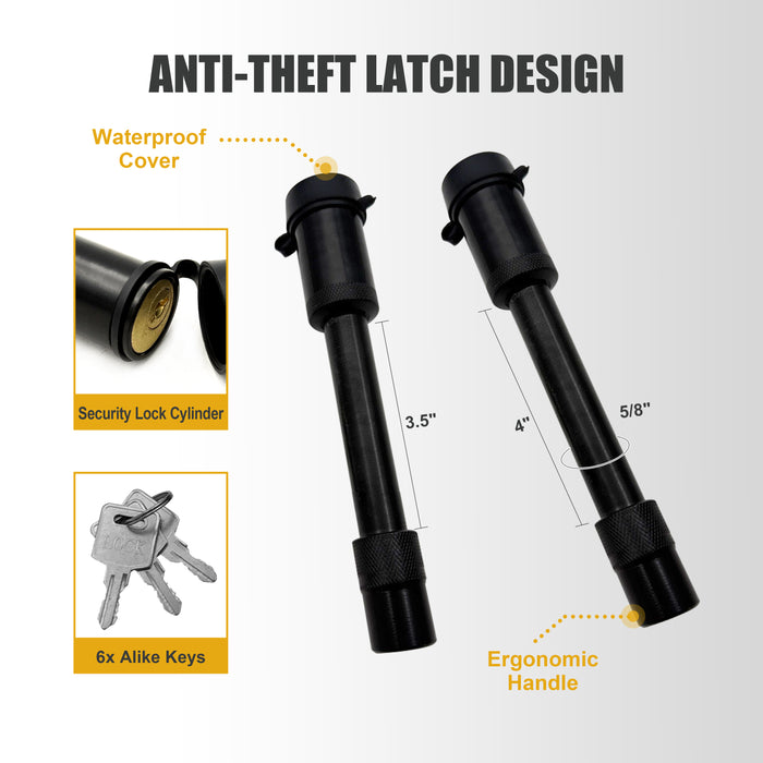 Trucktok 2" Adjustable Hitch 6" Drop/Rise 12,000 GTW with Dual Locks