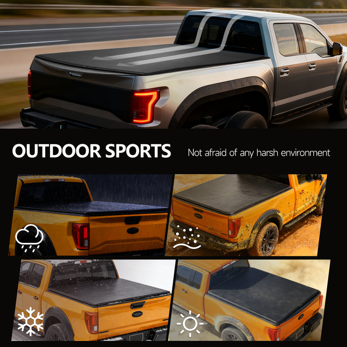 Trucktok 2004-2014 Ford F150 6.5FT Soft Roll Up Tonneau Cover Truck Bed