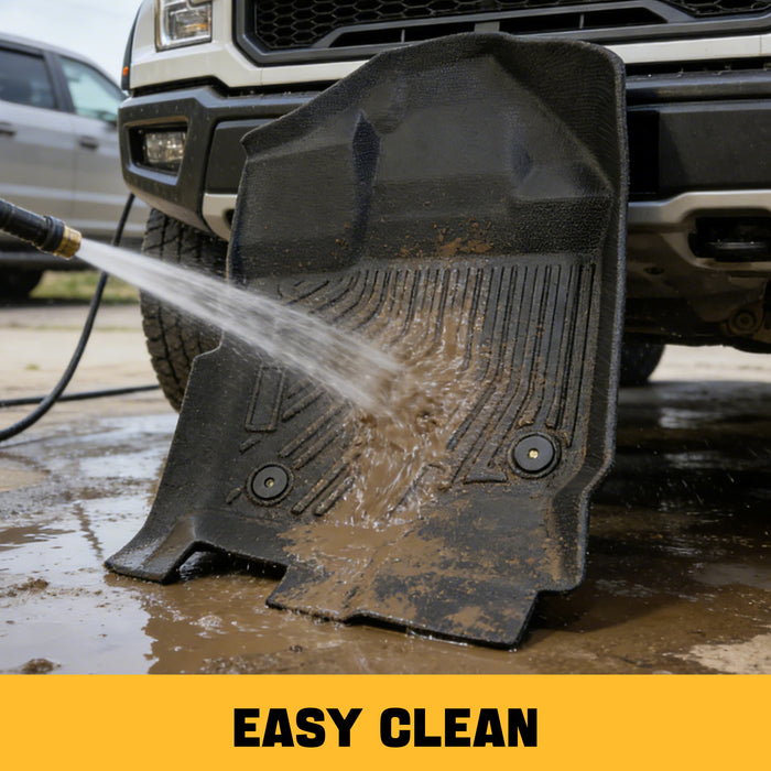 Trucktok 2015-2025 Ford F150 / F-150 Lightning SuperCrew Cab Without Seat Storage All-Weather TPE Floor Mats