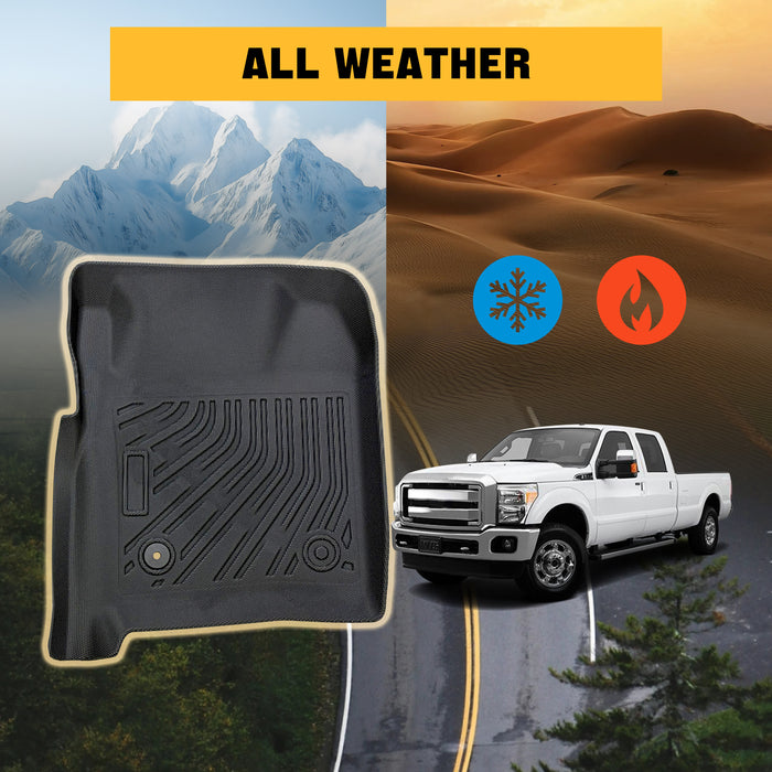 Trucktok 1999-2007 Ford F250 F350 F450 SuperCrew Cab All-Weather TPE Floor Mats