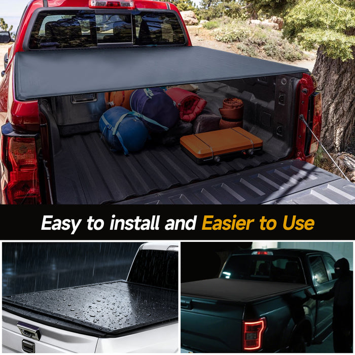 Trucktok 2015-2025 Ford F150 6.5FT Soft Roll Up Tonneau Cover Truck Bed
