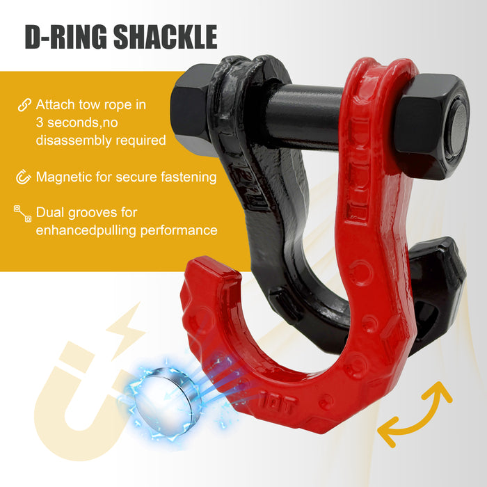 Trucktok 2" Hitch with Ball 50,600 lbs Strength & Shackle Key Lock