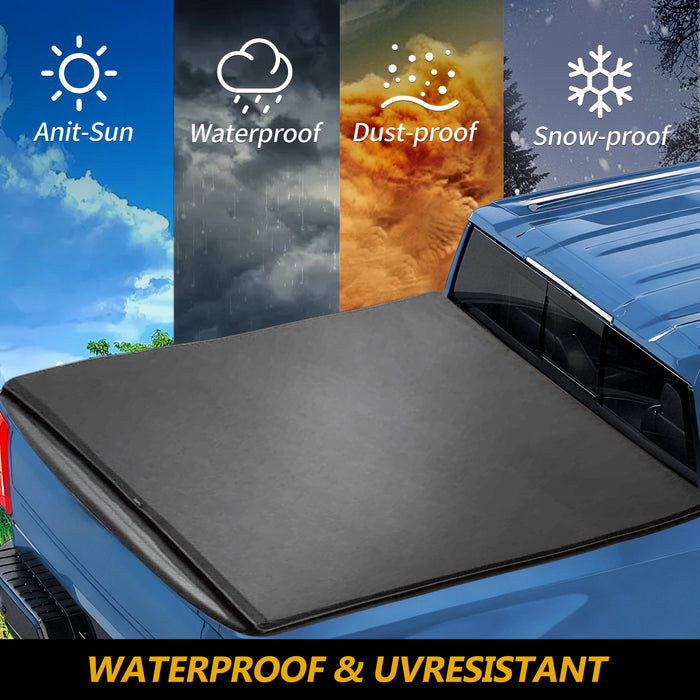 Trucktok 2007-2013 Chevy Silverado Sierra 8FT Soft Roll Up Tonneau Cover Bed