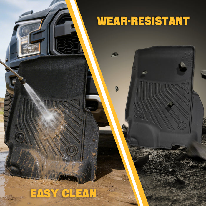 Trucktok 2017-2025 Ford F250 F350 F450 SuperCrew Cab All-Weather TPE Floor Mats