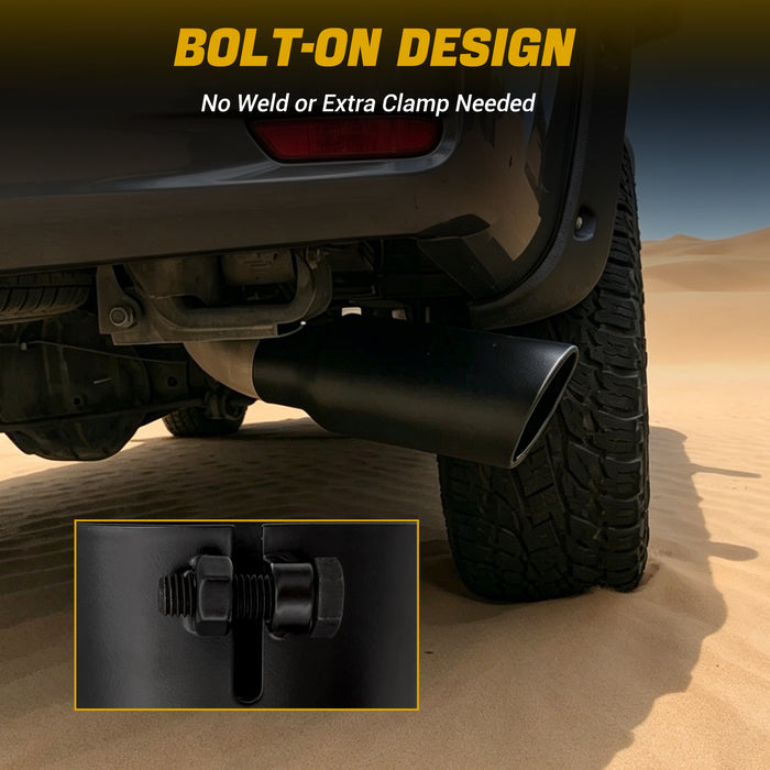 Trucktok 5" Inlet 7" Outlet 15" Overall Length Bolt On Exhaust Tailpipe Tip Black