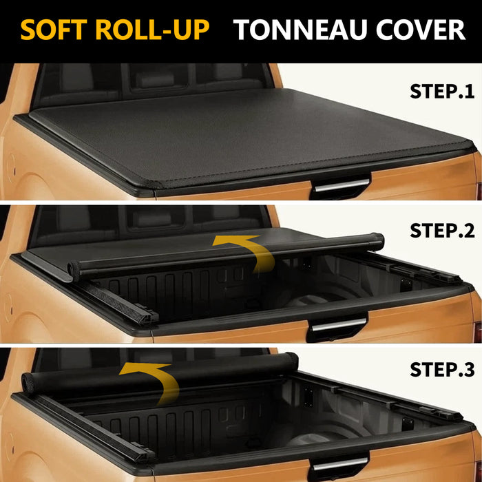 Trucktok 2003-2024 Dodge Ram 6.4FT Soft Top Roll-up Tonneau Cover Truck Bed