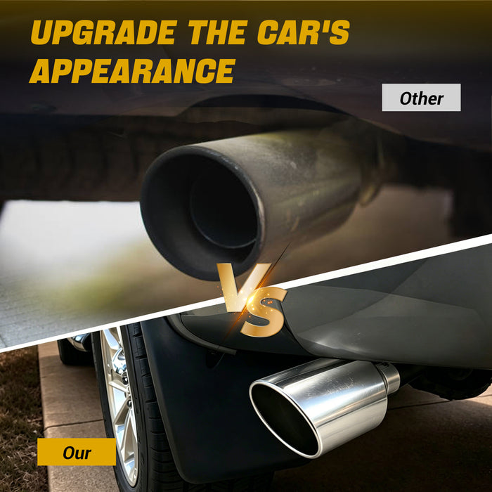 Trucktok 4" Inlet 10" Outlet 18" Overall Length Stainless Steel Bolt On Exhaust Tailpipe Tip