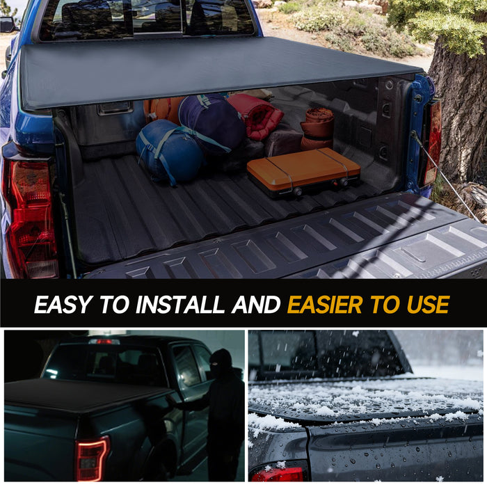 Trucktok 2007-2014 Chevy Silverado Sierra 5.8FT Soft Roll Up Tonneau Cover Bed